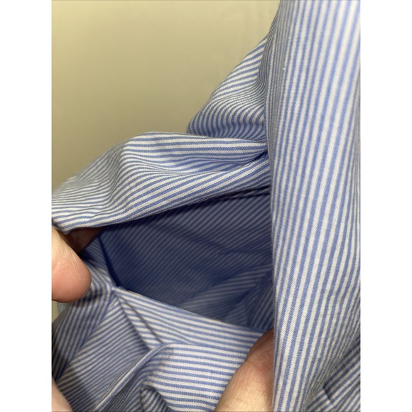 Tommy Hilfiger Light Blue & White Pinstriped Pleated MIDI Skirt Women's Medium - Picture 3 of 9